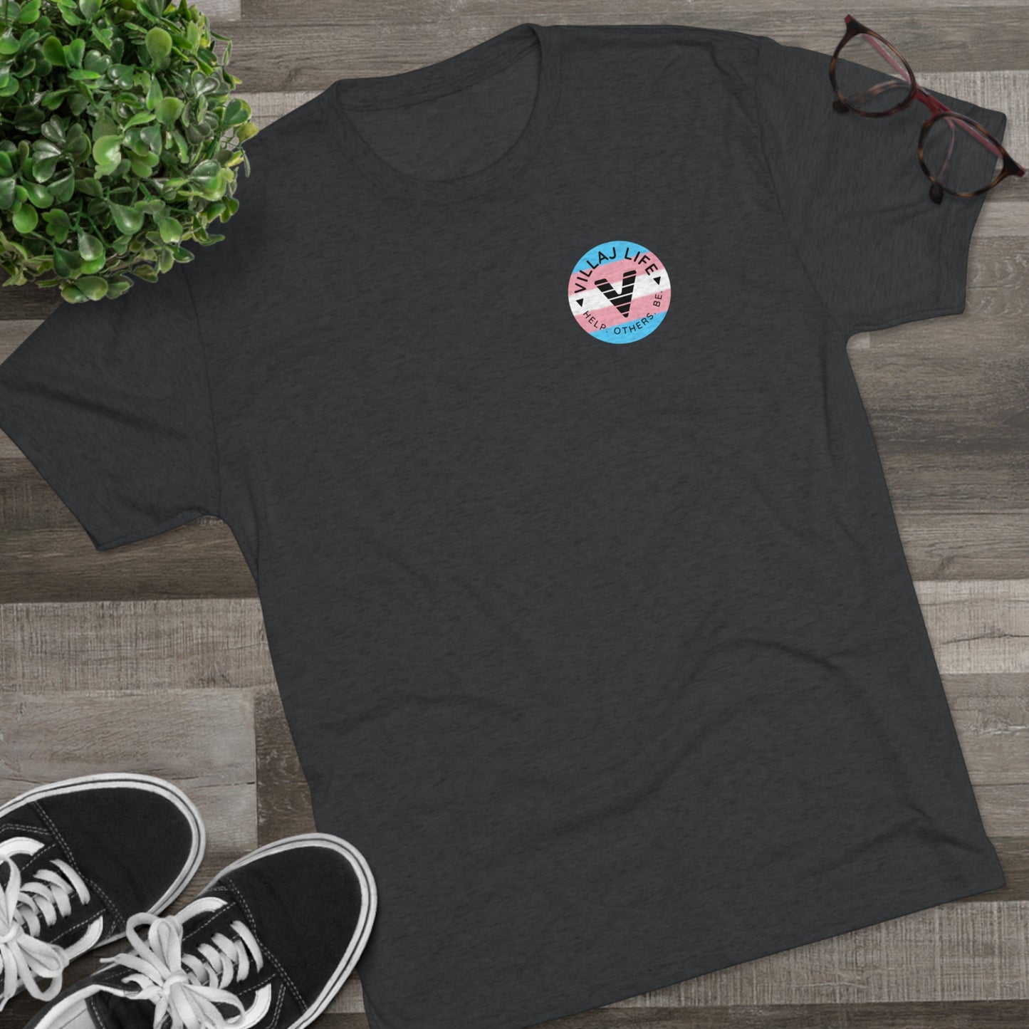 Villaj Life, Villaj Trans Pride, Unisex Tri-Blend Crew Tee
