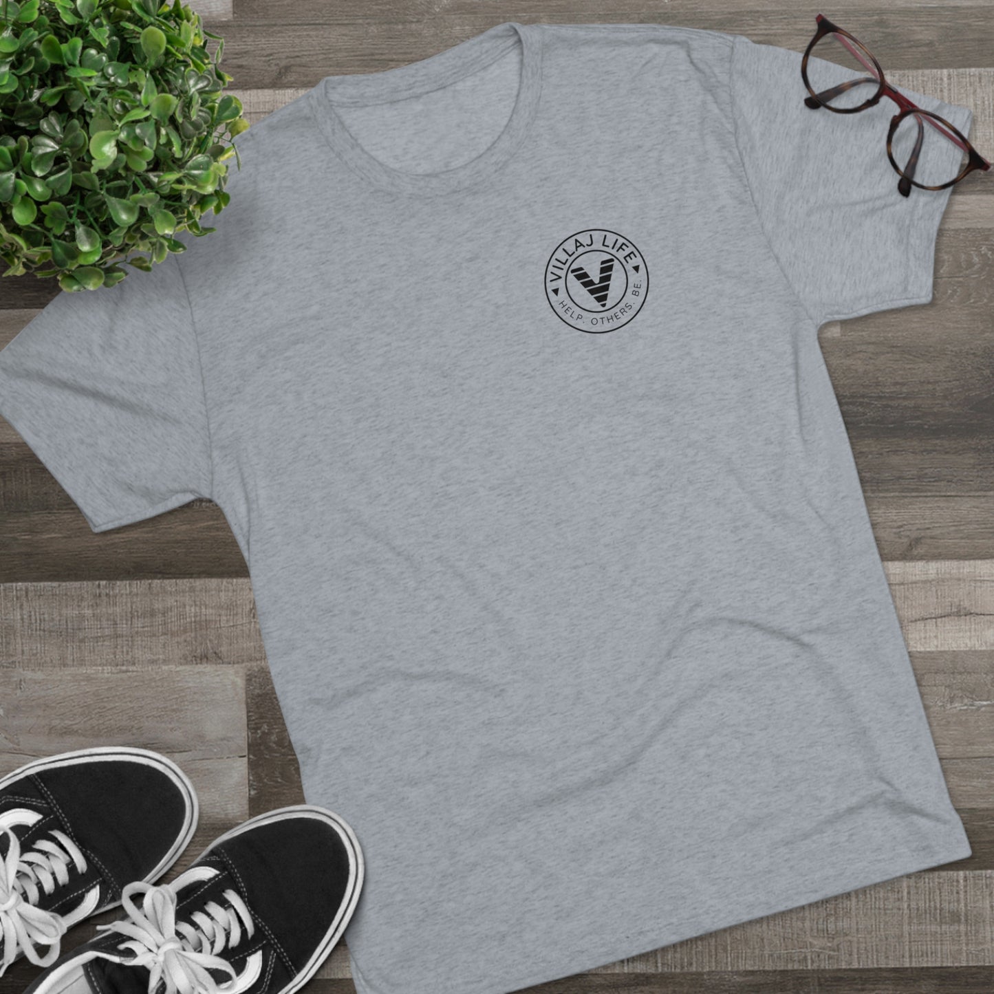 Villaj Life, Just Be, Unisex Tri-Blend Crew Tee