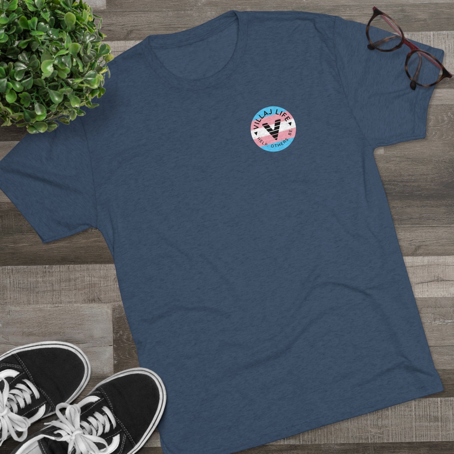 Villaj Life, Villaj Trans Pride, Unisex Tri-Blend Crew Tee