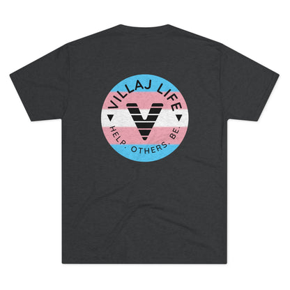 Villaj Life, Villaj Trans Pride, Unisex Tri-Blend Crew Tee