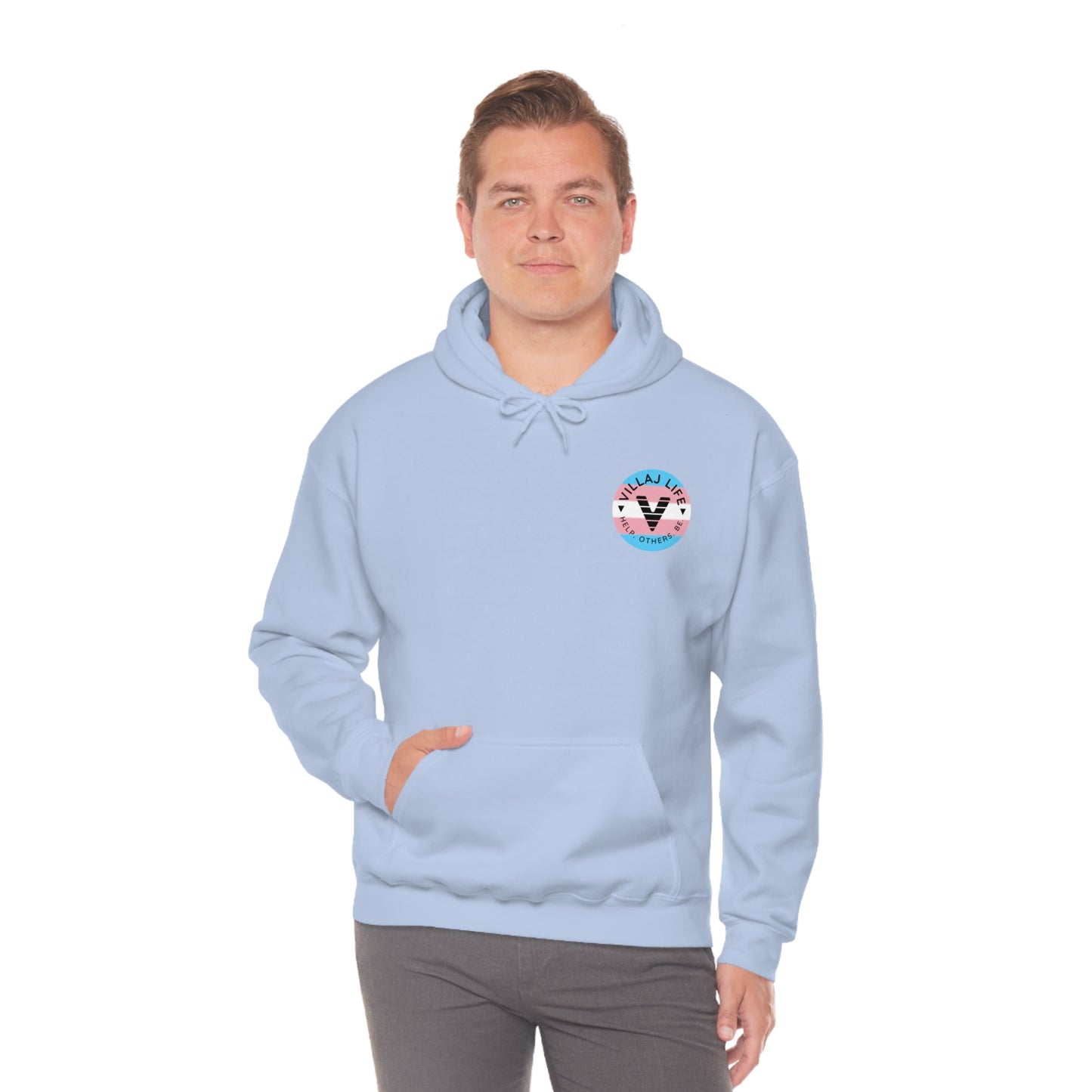 Villaj Life, Villaj Trans Pride, Unisex Heavy Blend™ Hooded Sweatshirt