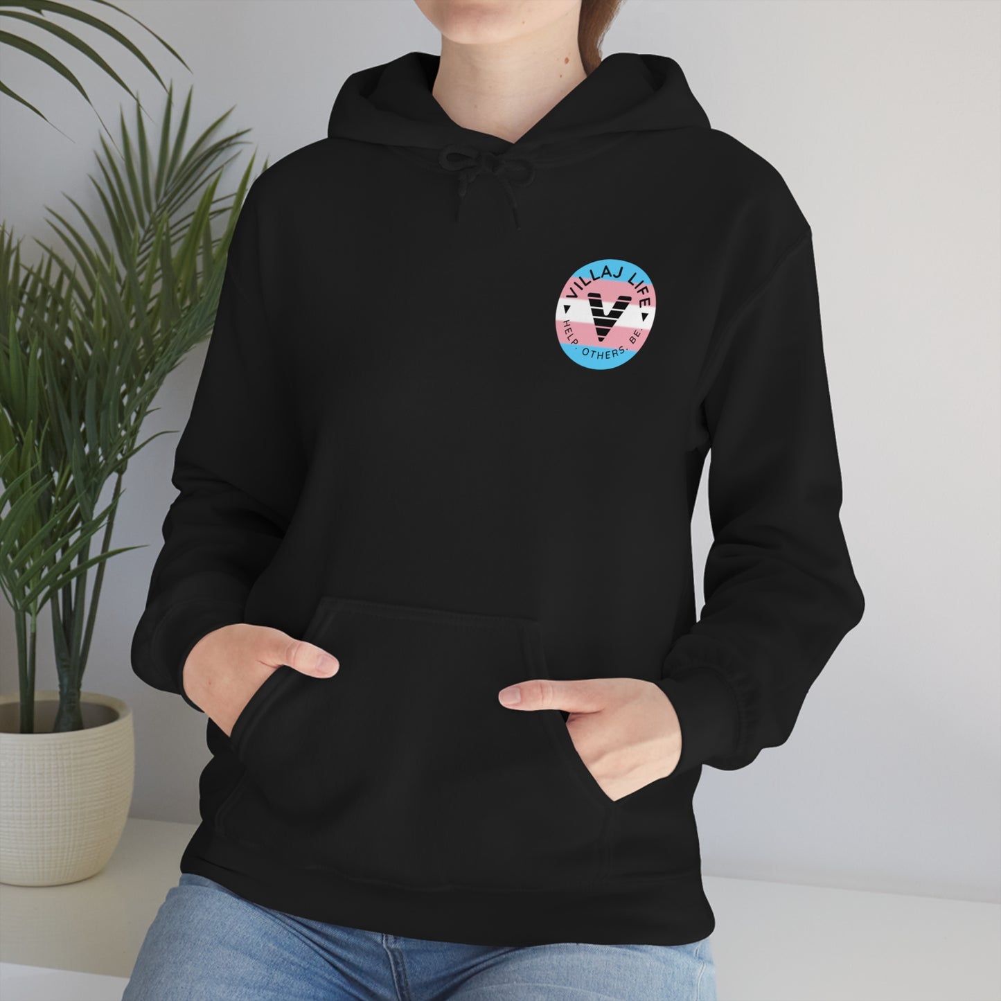 Villaj Life, Villaj Trans Pride, Unisex Heavy Blend™ Hooded Sweatshirt