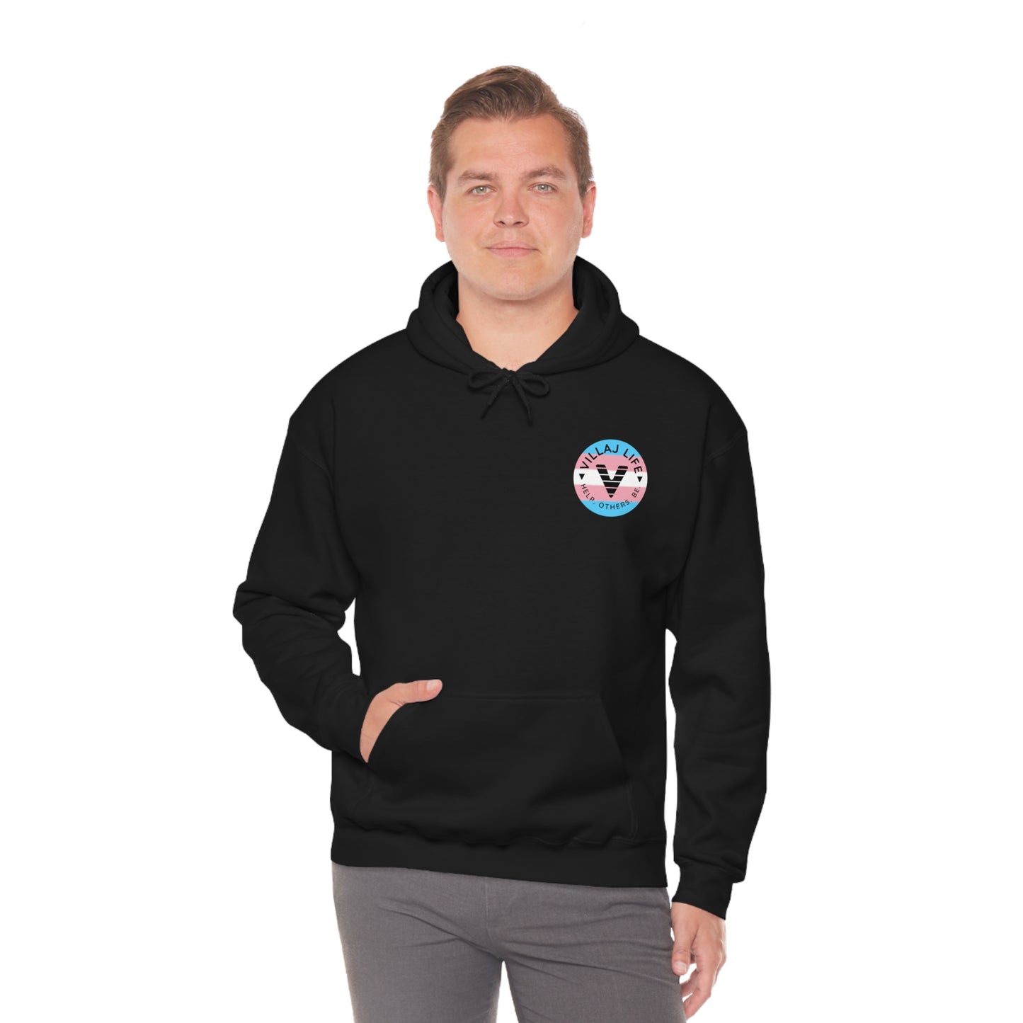 Villaj Life, Villaj Trans Pride, Unisex Heavy Blend™ Hooded Sweatshirt