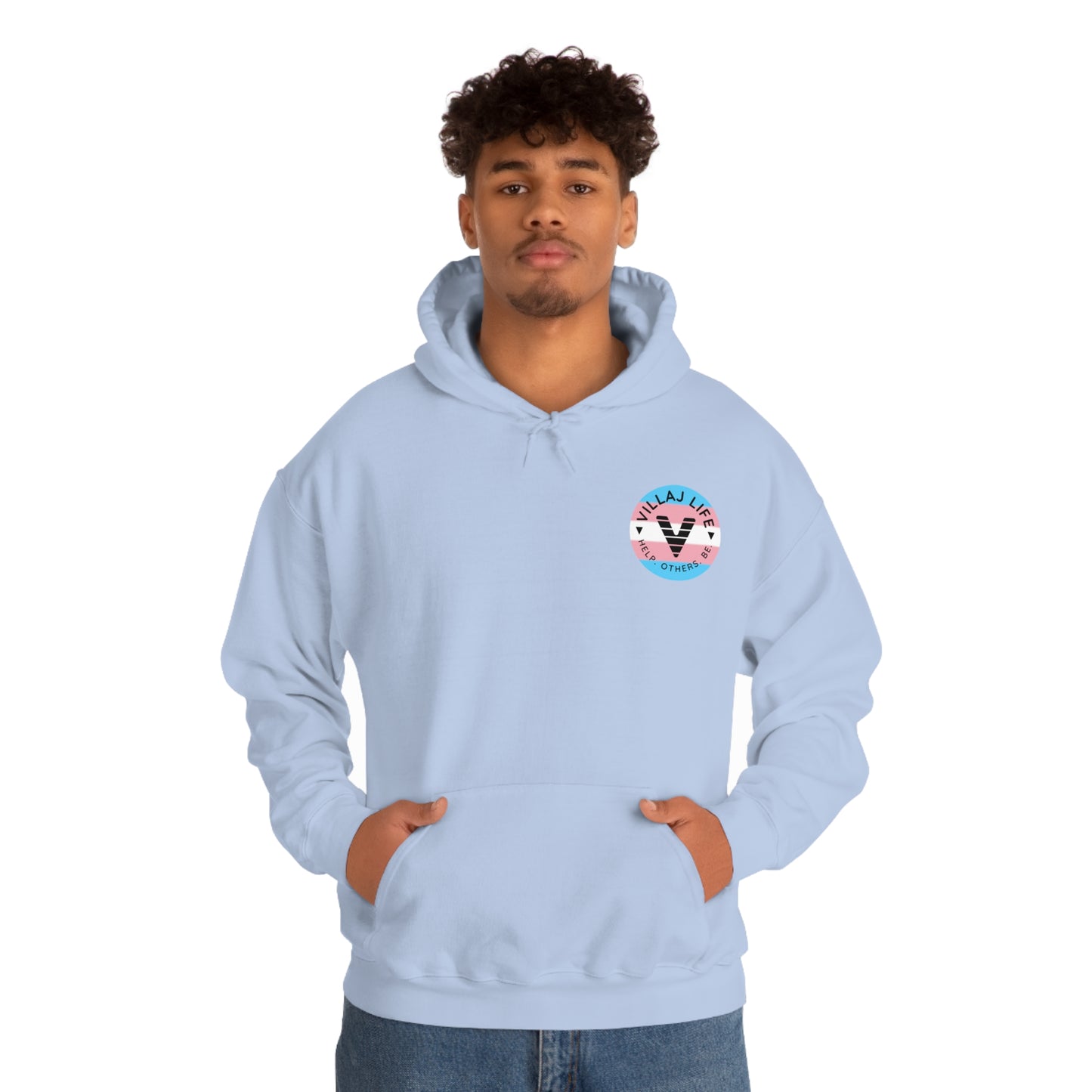 Villaj Life, Villaj Trans Pride, Unisex Heavy Blend™ Hooded Sweatshirt