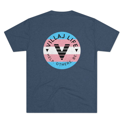 Villaj Life, Villaj Trans Pride, Unisex Tri-Blend Crew Tee