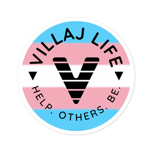 Villaj Life, Transgender Pride Sticker, Indoor\Outdoor