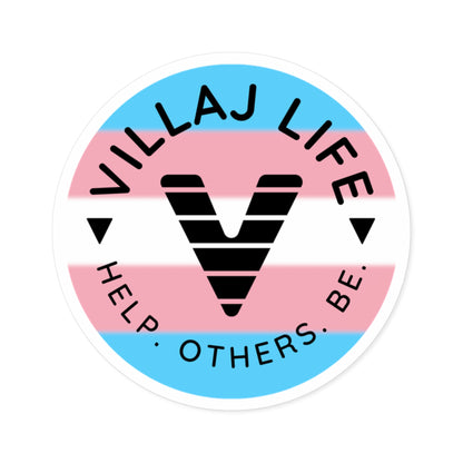 Villaj Life, Transgender Pride Sticker, Indoor\Outdoor